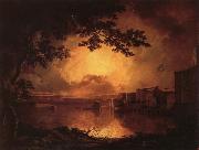 Joseph wright of derby Illumination of the Castel Sant'Angelo in Rome oil on canvas